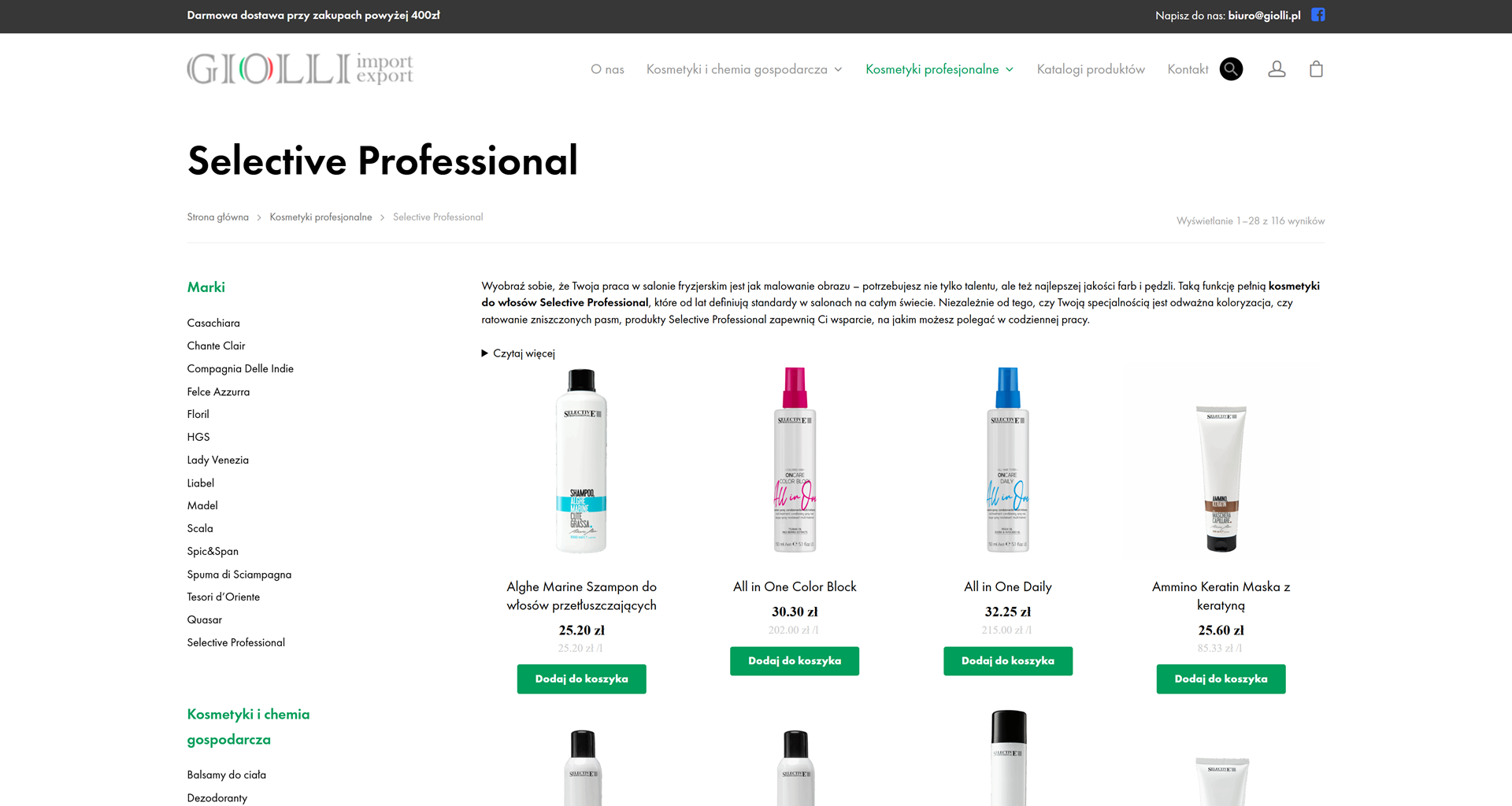 Jak dobrać linię Selective Professional do rodzaju usług wykonywanych w salonie?