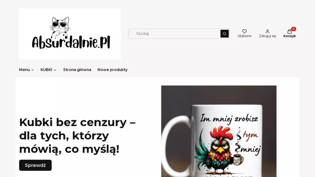 Zrzut ekranu strony Absurdalnie.pl